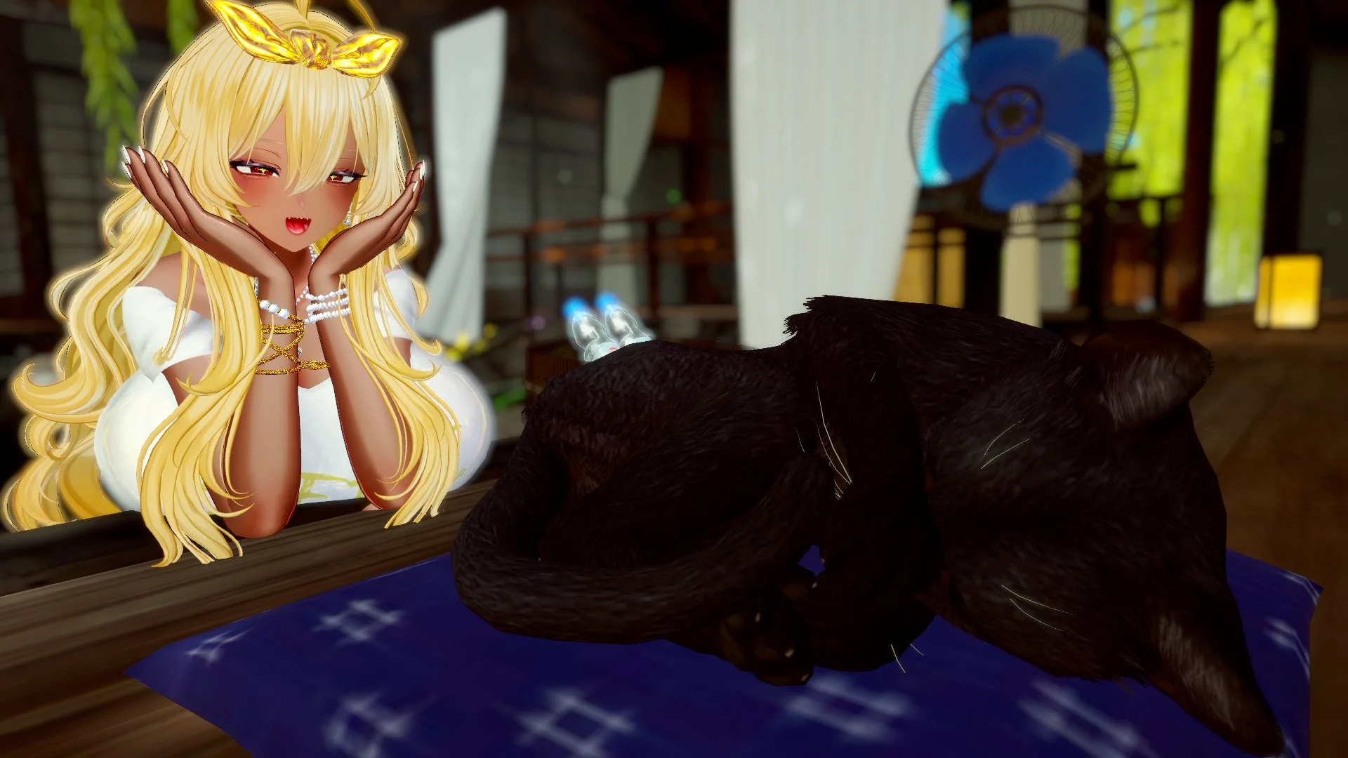 黒猫と過ごす夏の応募画像