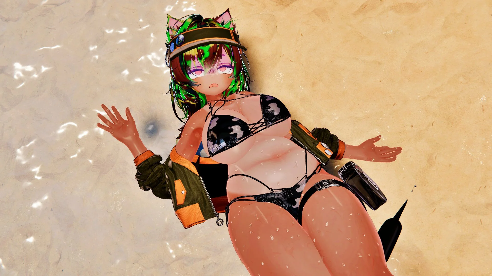 浜辺で寝るなら熱中症には気をつけようね！！の応募画像