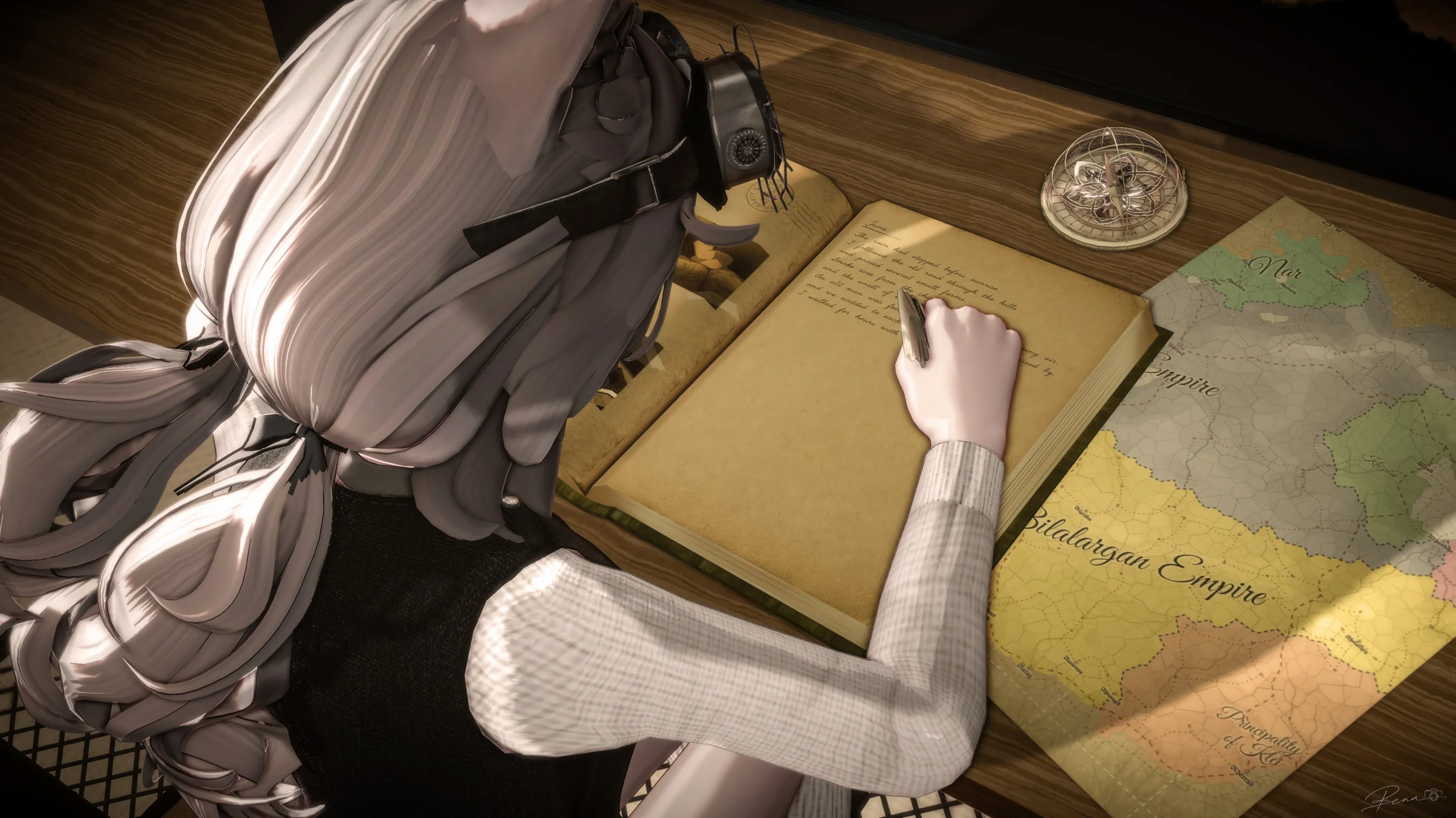 【 The Aether Journal 】 Entry:020 旅の記録をまとめていた。 今日も変わらぬ空が広がっている。 次の頁に何を書くことになるのか、の応募画像